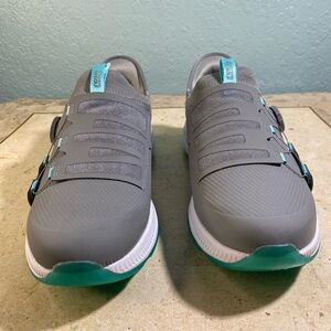 Womens Performance Shoes in Gray with Teal Accents